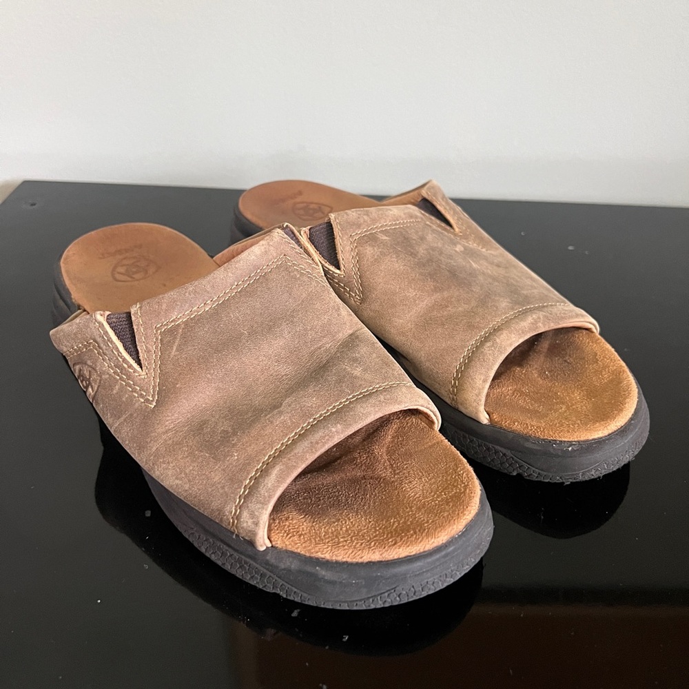 Ariat Leather Slip on Sandals Brown‎ Women 6